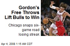 Gordon's Free Throws Lift Bulls to Win