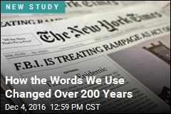 How the Words We Use Changed Over 200 Years