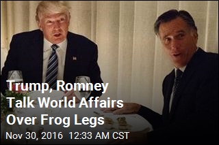 Trump, Romney Talk World Affairs Over Frog Legs