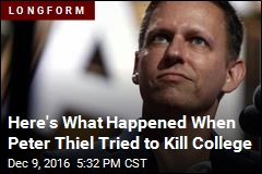 Peter Thiel Wanted Innovation, He Got Networking Instead