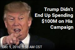 Trump&#39;s Total Outlay for Campaign: $66.1M