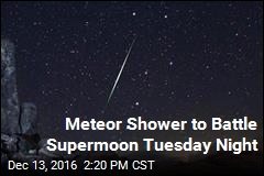 Meteor Shower to Battle Supermoon Tuesday Night