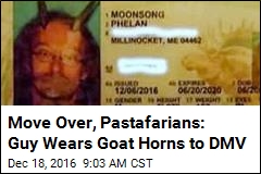 Move Over, Pastafarians: Guy Wears Goat Horns to DMV