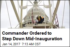 Commander Ordered to Step Down Mid-Inauguration