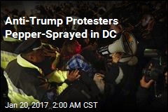 Anti-Trump Protesters Pepper-Sprayed in DC