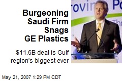Burgeoning Saudi Firm Snags GE Plastics