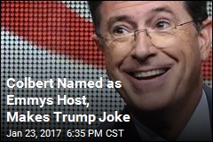 Colbert Named as Emmys Host, Makes Trump Joke