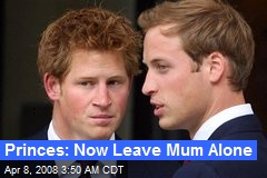 Princes: Now Leave Mum Alone