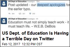 Education Dept. Tweets Typo, Apologizes With Typo