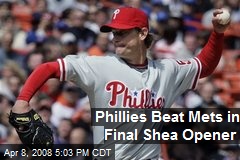 Phillies Beat Mets in Final Shea Opener