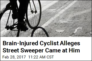Brain-Injured Cyclist Alleges Street Sweeper Came at Him