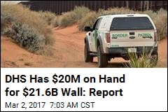 DHS Has $20M on Hand for $21.6B Wall: Report