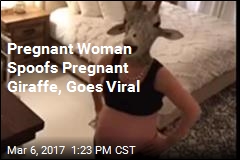 Pregnant Woman Channels Pregnant Giraffe, Goes Viral