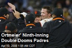 Ortmeier' Ninth-Inning Double Dooms Padres