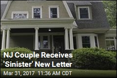 NJ Couple Receives &#39;Sinister&#39; New Letter