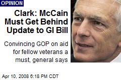 Clark: McCain Must Get Behind Update to GI Bill