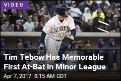This Is Tim Tebow&#39;s First At-Bat in Minor League