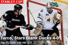 Turco, Stars Blank Ducks 4-0