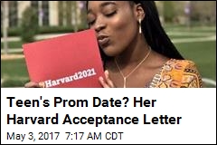 Teen&#39;s Prom Date? Her Harvard Acceptance Letter