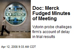 Doc: Merck Fudged Minutes of Meeting