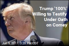 Trump &#39;100%&#39; Willing to Testify Under Oath on Comey