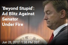&#39;Beyond Stupid&#39;: Ad Blitz Against Senator Under Fire