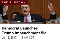 Democrat Files Trump Impeachment Articles