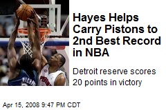 Hayes Helps Carry Pistons to 2nd Best Record in NBA