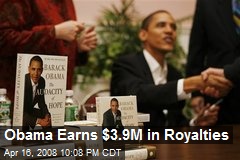 Obama Earns $3.9M in Royalties