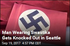 Man Wearing Swastika Gets Knocked Out in Seattle