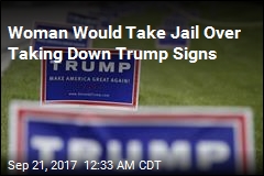 Woman Would Rather Go to Jail Than Take Down Trump Signs