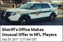 Sheriff&#39;s Office Invites NFL Players to Ride Along