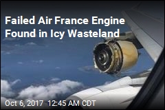 Failed Air France Engine Found in Icy Wasteland
