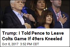 Pence Leaves Colts Game When 49ers Kneel During Anthem