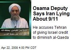 Osama Deputy Says Iran Lying About 9/11