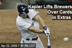Kapler Lifts Brewers Over Cards in Extras