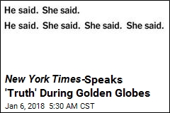 NYT Has Something to Say During Golden Globes