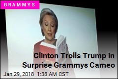 Clinton Trolls Trump in Surprise Grammys Cameo