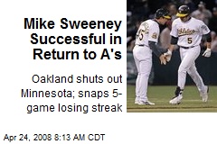 Mike Sweeney Successful in Return to A's