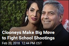 Clooneys Make Big Move to Fight School Shootings