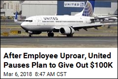 United Airlines Quickly Pauses Plan to Give One Worker $100K