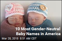 10 Most Gender-Neutral Baby Names in America