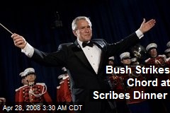 Bush Strikes Chord at Scribes Dinner