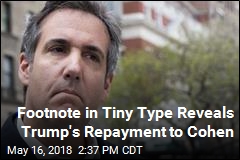 Footnote in Tiny Type Reveals Trump&#39;s Repayment to Cohen