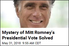 Mystery of Mitt Romney&#39;s Presidential Vote Solved