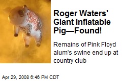 Roger Waters' Giant Inflatable Pig&mdash;Found!