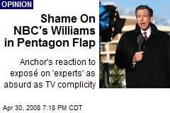 Shame On NBC's Williams in Pentagon Flap