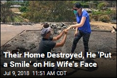 Their Home Destroyed, He Proposed in the Ashes
