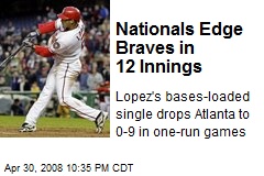 Nationals Edge Braves in 12 Innings