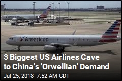 US Airlines Cave to China on Taiwan
